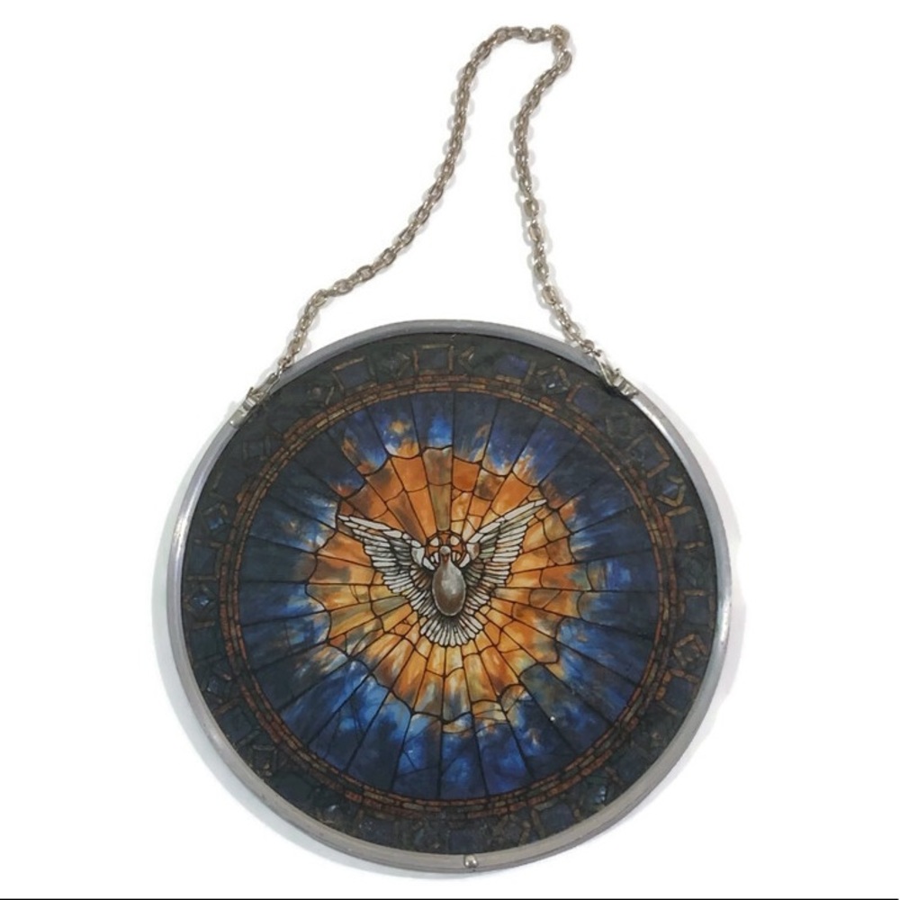 Glassmasters Vintage Handmade Holy Spirit Window Suncatcher